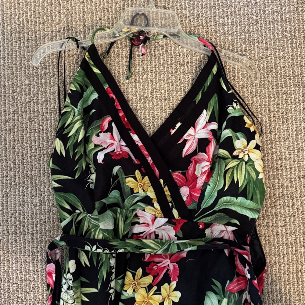 Tommy Bahama Green and Brown Linen Dress - Picture 3 of 5